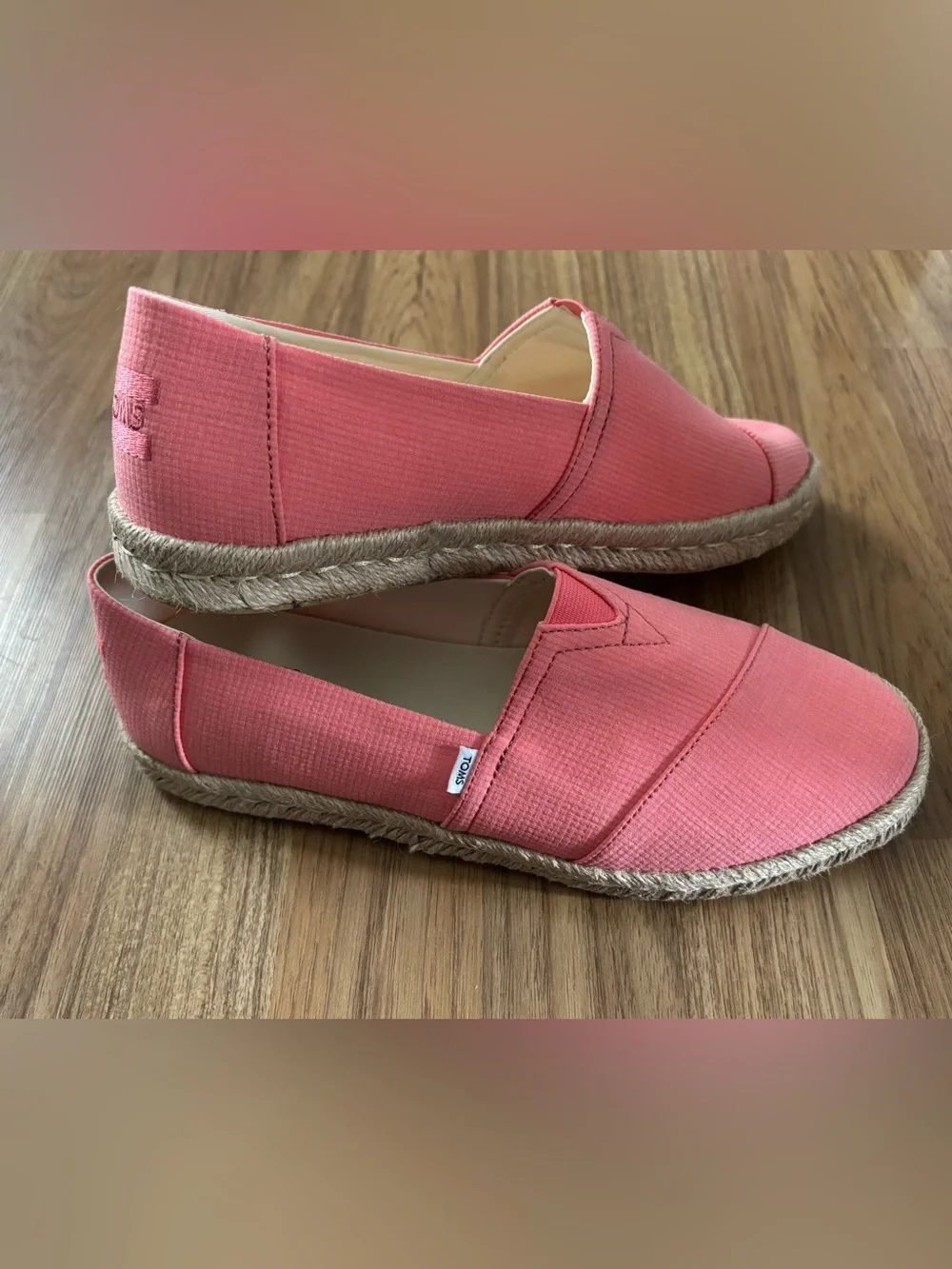 TOMS Pink Espadrille Slip-On Shoes